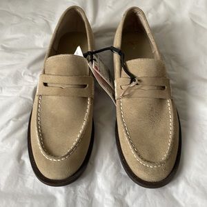 ZARA Suede Moccasin Shoes Color-Tan Size- EU 41/USA 10 NWT